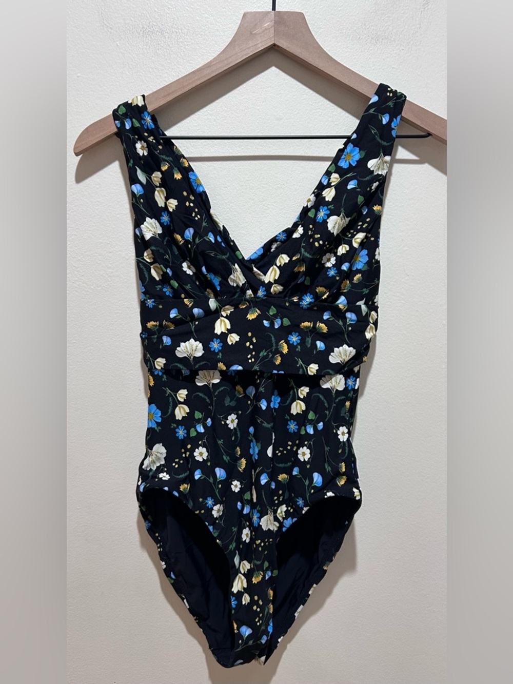 Seafolly Modern Romance Cross Back One Piece Swimsuit in Black Floral Design 10